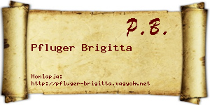 Pfluger Brigitta névjegykártya